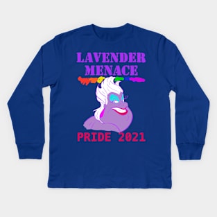 LAVENDER MENACE GAY PRIDE 2021 Kids Long Sleeve T-Shirt